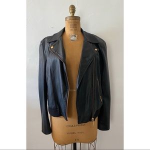 Free People faux leather jacket size L